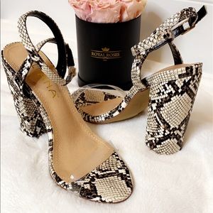 Snake Print Heels